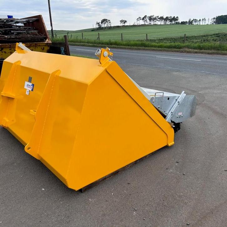 8' grain bucket  with pin and cone brackets and with bucket brush